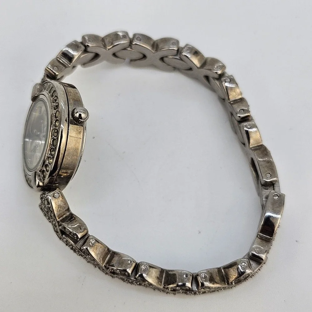Anne Klein Women's‎ Watch 22MM Gray Dial Marcasite Band 5.5